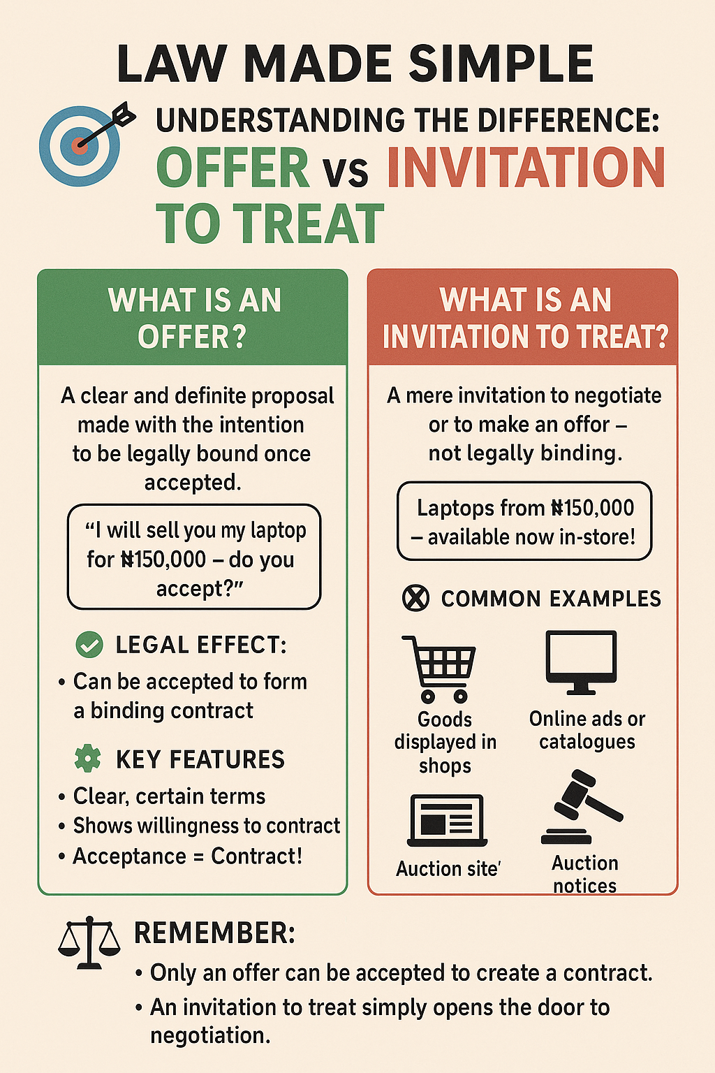 The Fine Line: Offer and Invitation to Treat in Contract Law