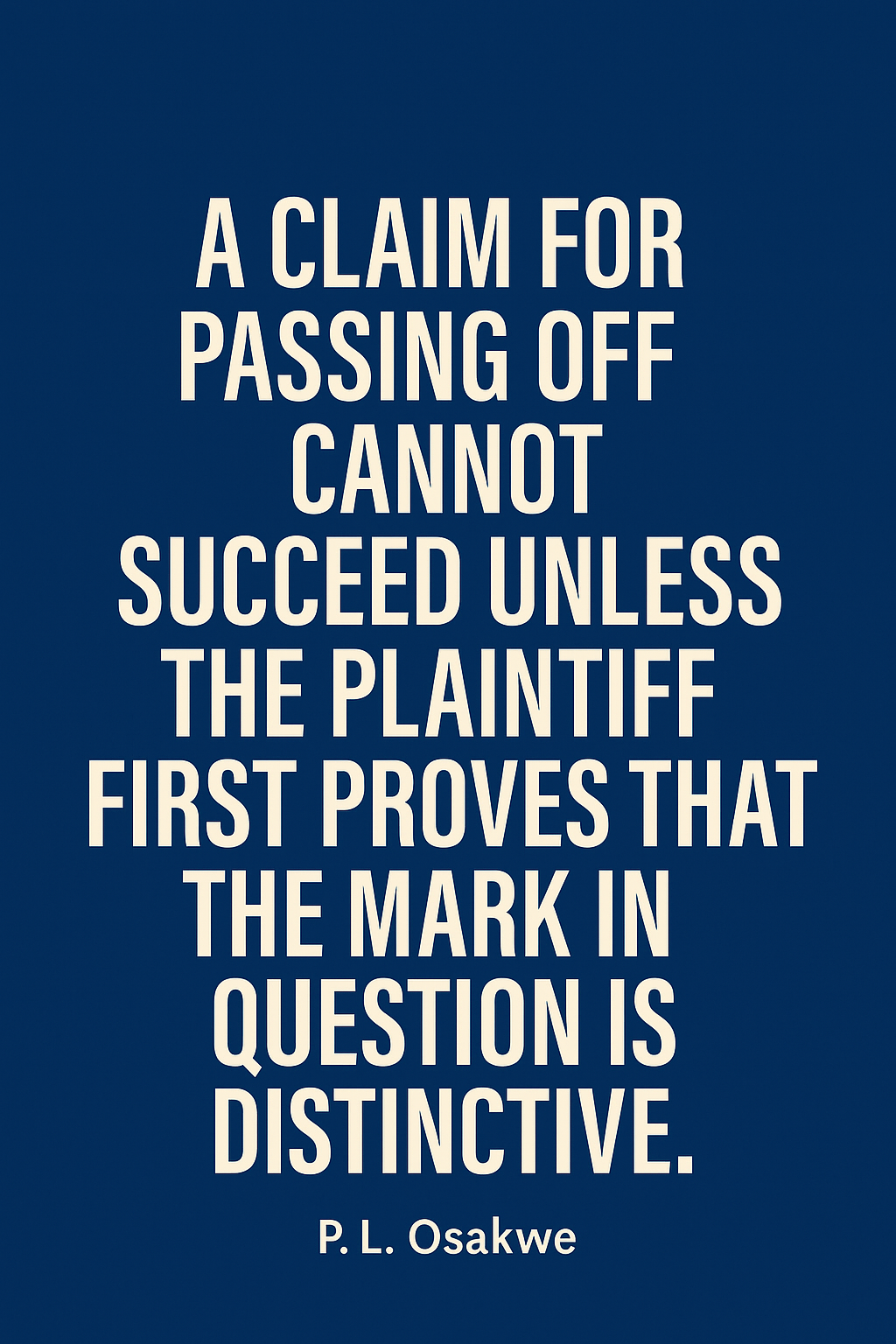 Trademark Law 101: Why Distinctiveness Must Precede Passing Off in Nigeria